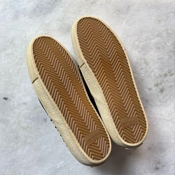 Saint Laurent Black Studded Slip-On Sneakers - Picture 7 of 8